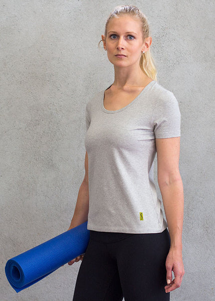 Natural Tone Round Neck TopT-shirts- Stretchery